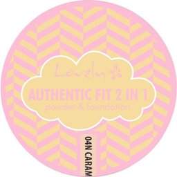 2 in 1 Powder Foundation Authentic Fit 04N Caramel 9.5g