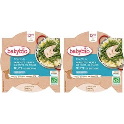 Cocotte DE Haricots Verts DES Hauts-De-France Truite DE Bretagne À L'aneth dès 12 mois