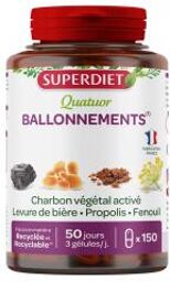 Quatuor Ballonnements 150 Gélules - Pot 150 gélules