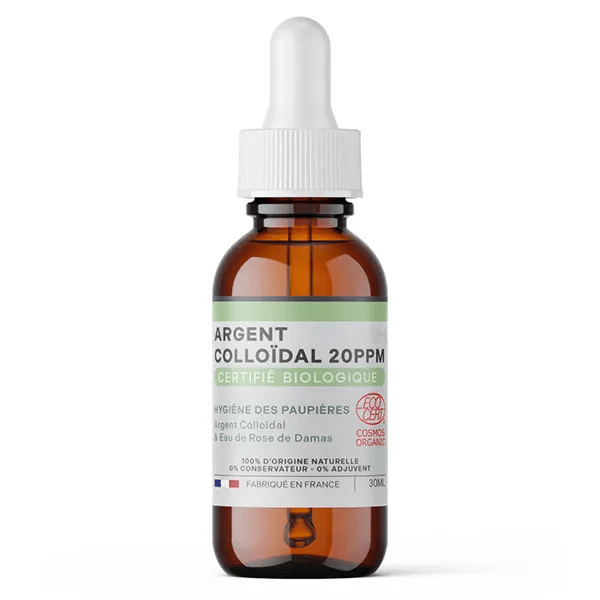 Argent Colloïdal 20PPM Hygiènes des paupières Cosmos Organic 30ml