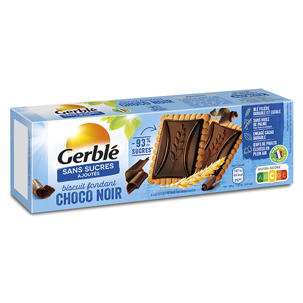 Sans Sucres Ajoutés Biscuits Chocolat Noir Fondant 126g
