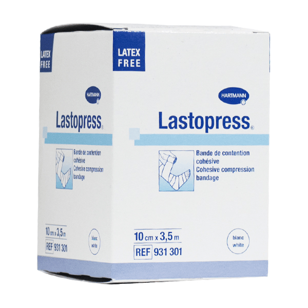 Lastopress Bande de Contention Cohésive Blanche 10cm x 3.5m