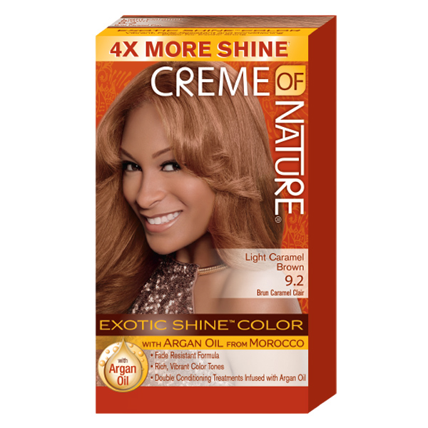 Creme of Nature, Argan, Coloration permanente Caramel Brown, teinte n°9.2