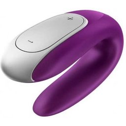 Double Fun Vibrator Couples Violet Bluetooth App 1pc
