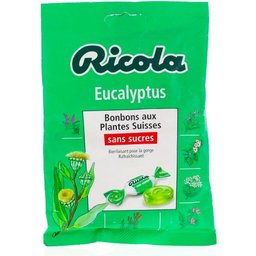 Bonbons aux Plantes Suisses Goût Eucalyptus 70g