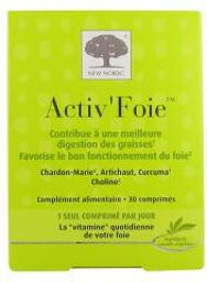 Activ'Foie 30 Cp - Boîte 30 comprimés