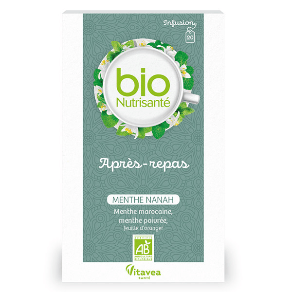 - BioNutrisanté - Infusion Après-repas menthe nanah - 20 sachets