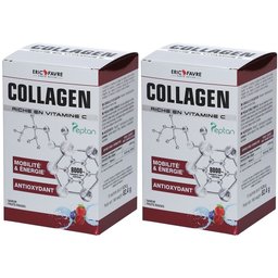 Eric Favre Collagen Peptan en poudre - Collagène marin hydrolysé et enrichi en vitamine C