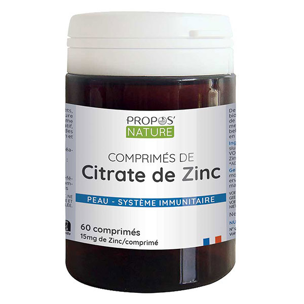 Citrate de Zinc 60 comprimés