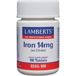 Iron 14mg 100 comprimés