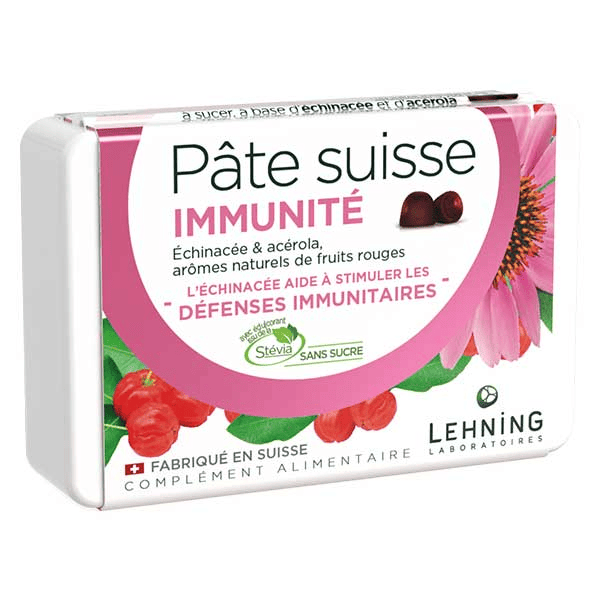 Hiver Pâte Suisse Echinacée et Acérola 40 gommes