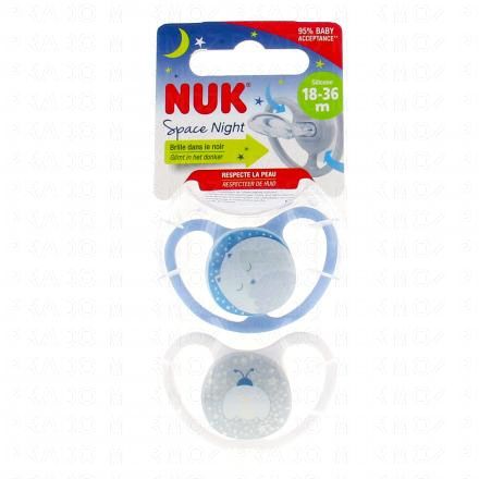 Space night Sucettes perfectionnées 18-36 mois x2 bleu