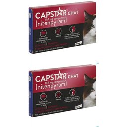 Capstar 11,4 MG Chat - Comprimé antiparasitaire externe pour chat.  - bt 6 x2