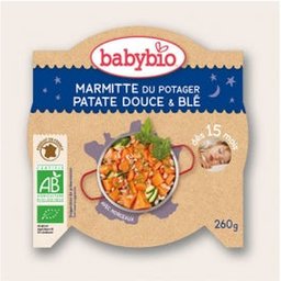 Bonne Nuit Marmite du Potager Bio Patates Douces Blé dès 15 mois 260g