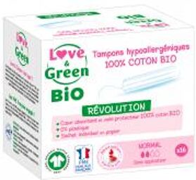 Tampons 100% Coton Bio Hypoallergéniques et Écologiques Digitaux