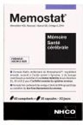 Memostat Mémoire Santé Cérébrale 60 Comprimés + 30 Capsules - Boîte 60 comprimés + 30 capsules