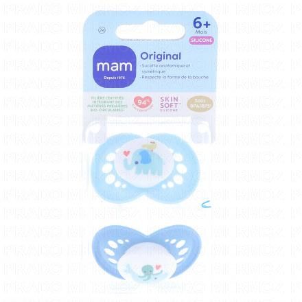 Sucettes Original silicone 6+ mois bleu