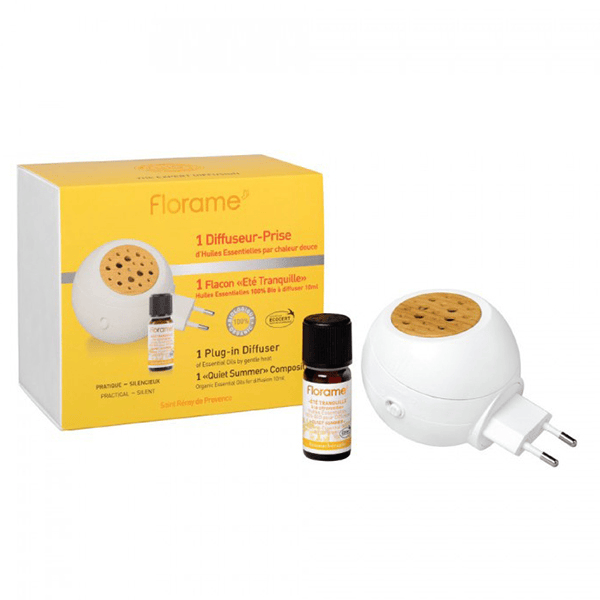 Aromathérapie Diffuseur Prise + Complexe Eté Tranquille Bio 10ml
