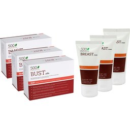 500Cosmetics Breast Triple Breast Packs 3x60Caps + Cream 3x100ml