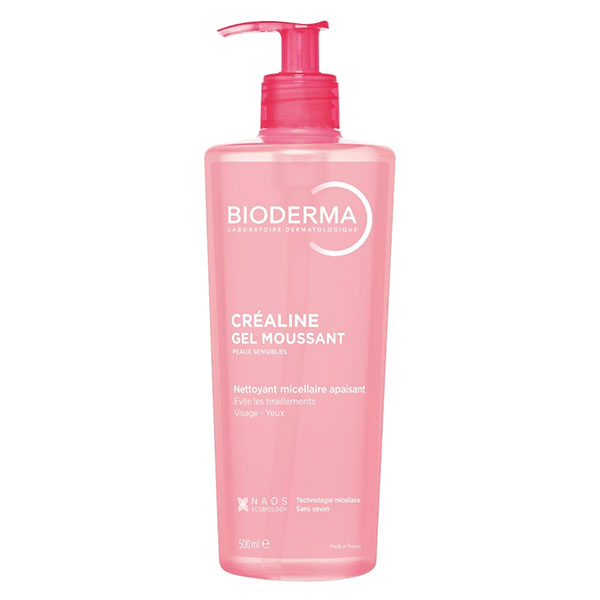 Créaline Gel Moussant nettoyant visage Peaux sensibles 500ml