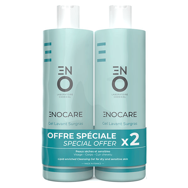 ENOCARE Lot de 2 Gels Lavants Surgras