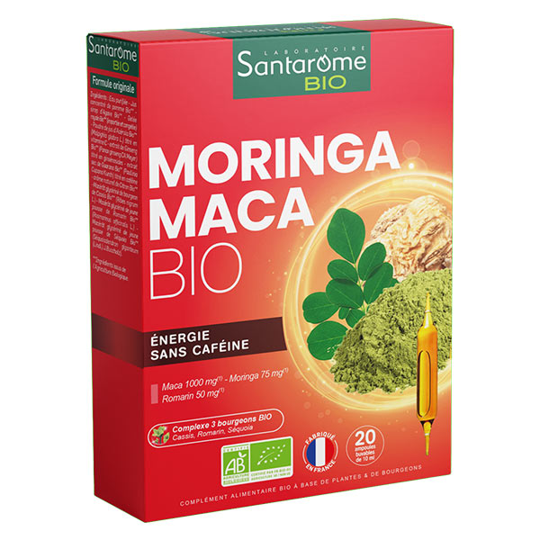 - Moringa Maca Bio - Energie sans caféine - 20 ampoules