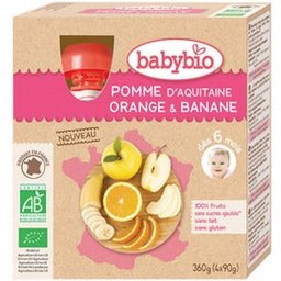 Pomme Orange Orange Banane Bio 4x90 g