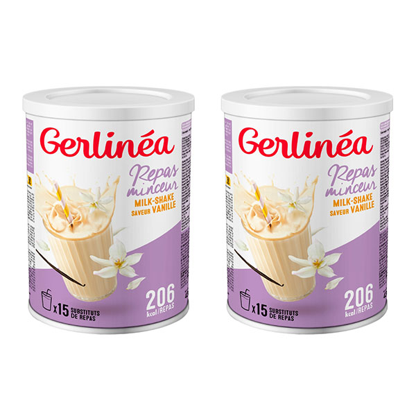Gerlinéa Milk-shake Repas Minceur - Saveur Vanille - 30 repas - Lot de 2