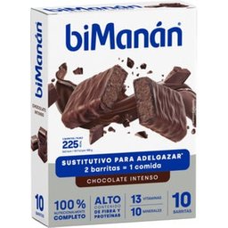 BiManán Barritas Chocolat Intenso 10Ud
