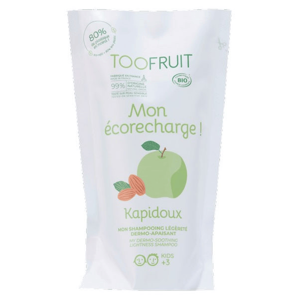 Enfant Cheveux Kapidoux Écorecharge Shampoing Pomme Amande Bio 400ml