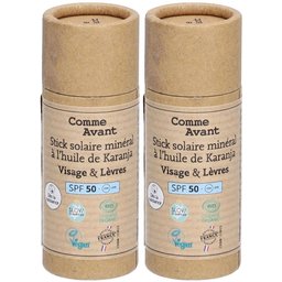 Comme Avant Stick solaire minéralise solide Spf50 - Visage & lèvres