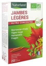 Jambes Légères Bio 20 Ampoules Buvables de 10 ml - Boîte 20 Ampoules de 10 ml