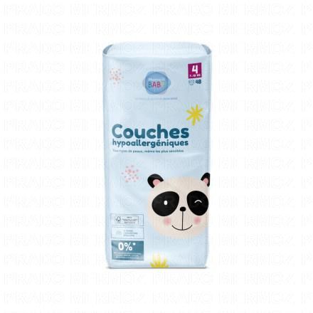 Couches hypoallergéniques taille 4 - 7 à 18kg x48 couches