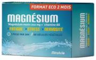 Magnésium 60 gélules Végétales - Boîte 60 gélules