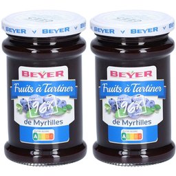 Beyer Fruits à Tartiner 96% de Myrtilles