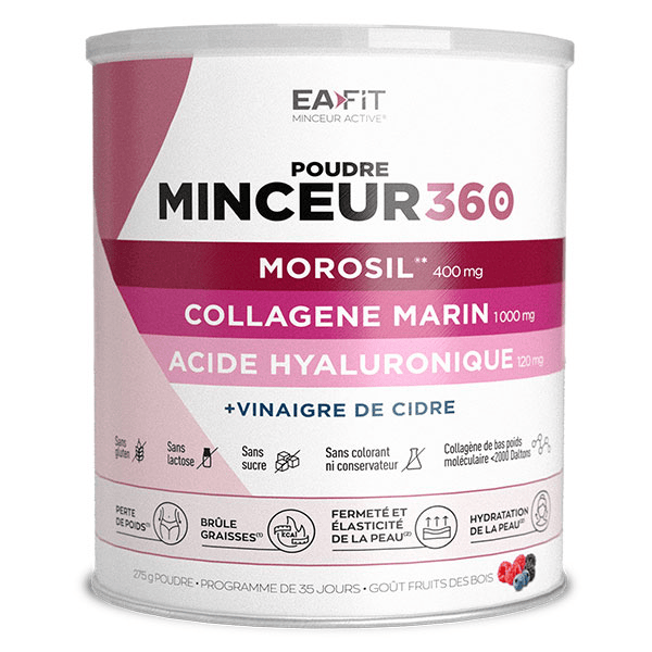 Minceur 360 Poudre - Morosil + Collagène Marin + Acide Hyaluronique - 275g