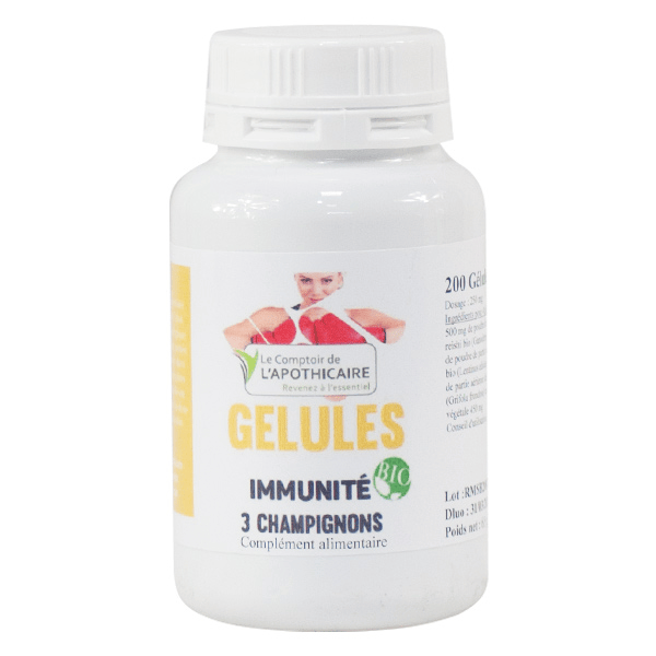 Immunité 3 Champignons Bio 200 gélules