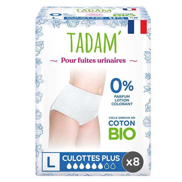 Fuites Urinaires Culotte Plus Taille L 8 unités