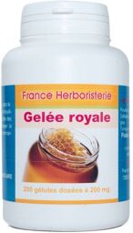 GELULES GELEE ROYALE pure 200 gélules dosées à 200 mg.