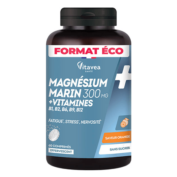 Magnésium + Vitamines B1 B2 B6 Fatigue Format Eco 60 comprimés
