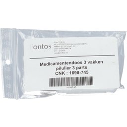 Boîte Médicaments 3 Parts 6.5 x 3.5 x 1.5 cm