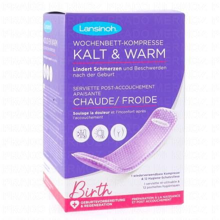 Serviette - post accouchement apaisante Froid / Chaud kit de démarage