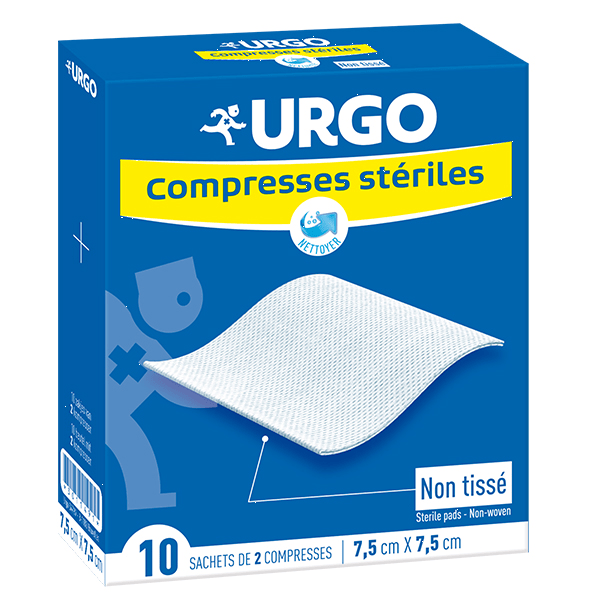 Soins Infirmiers Compresse Non Tissé Stérile 7,5 x 7,5cm 10 sachets