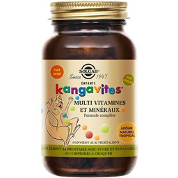 Kangavites Arôme Tropical - Vitalité enfants - Multivitamines - 60 comprimés à croquer
