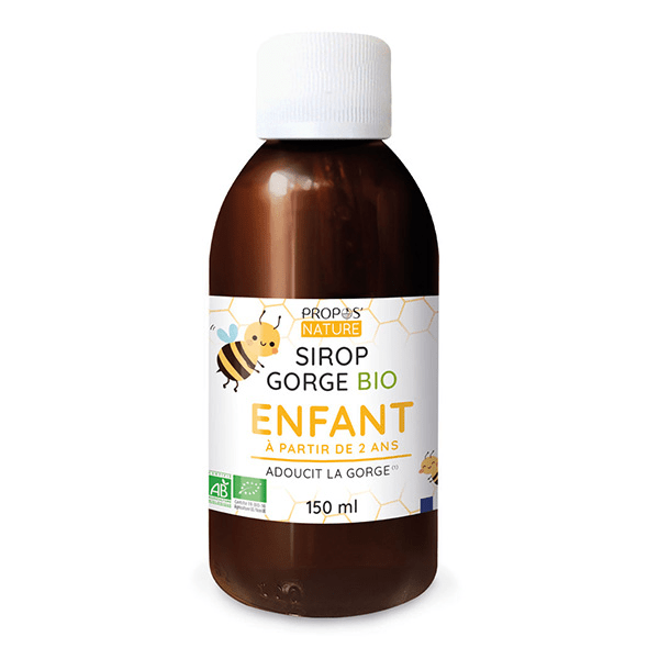 - Sirop Gorge Enfants Bio - Propolis Miel - 100% naturel-150ml