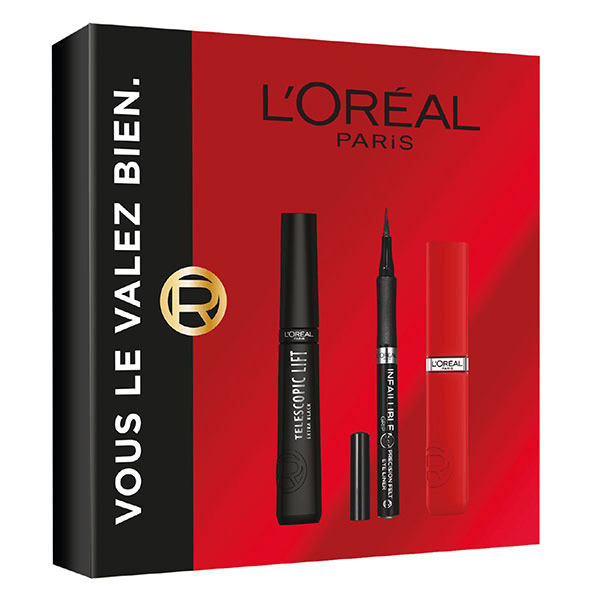 Coffret Telescopic, Eyeliner, Infaillible Matte Resistance Rouge