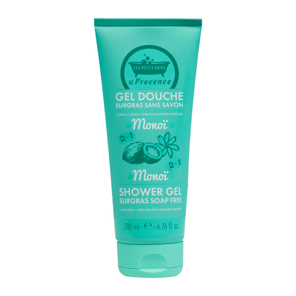 Gel douche Surgras sans savon 2 en 1 Monoï 200ml