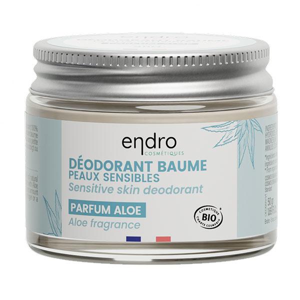 Déodorant Peaux sensibles Aloe vera 100% d'origine naturelle pot 50 gr