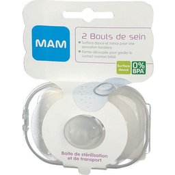Bout De Sein Silicone En Boîte De Stérilisation Transparent Lot De 2
