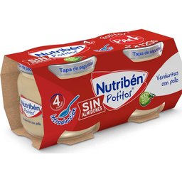 Nutribén Potitos Verduritas con Pollo +4m 2x120 gr
